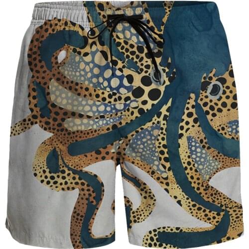 Cthulhu Style Casual Shorts Men Short Pants Bermuda Surfing Holiday Breathable Quick Dry Beach Pants Running Sports Shorts