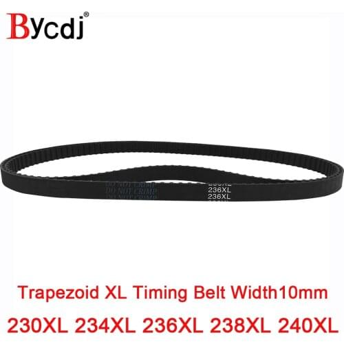 XL Timing Belt 230XL/234XL/236XL/238XL/240XL Rubber Timing Pulley Belt 10mmWidth Closed LoopToothed Transmisson Belt pitch5.08mm