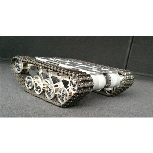Robot Car Crawler Chassis Shock Absorber Tank Chassis with Aluminum Alloy Frame for Experiment for Arduino Project