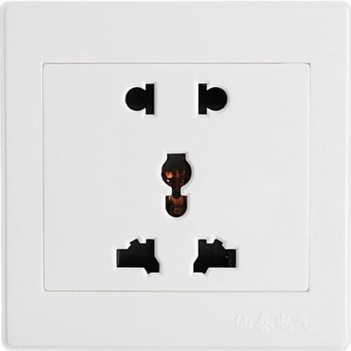 Universial 5 Hole Electric AC Power Outlet Panel Plate Wall Charger Dock Socket M17E