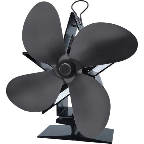 Fireplace Fan 4-Blade Stove Fan For Efficient Heat Dissipation, Dissipating Hot Air In The Room, Hot Blast Stove Power Fireplace