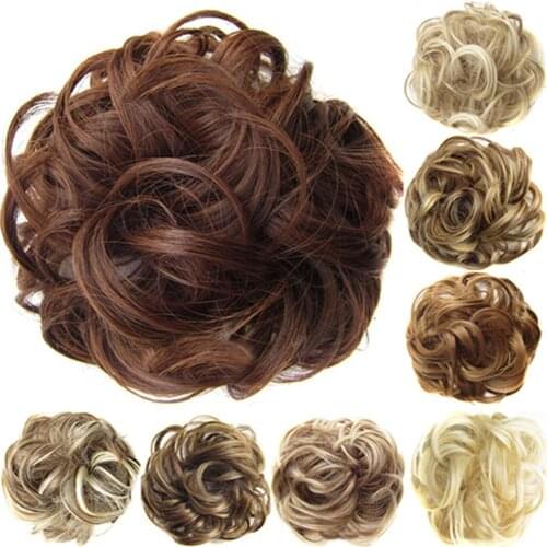 Echo-beauty Hair Bun Soft All-match Curly Women Hair Bun Extension for Travel Dating