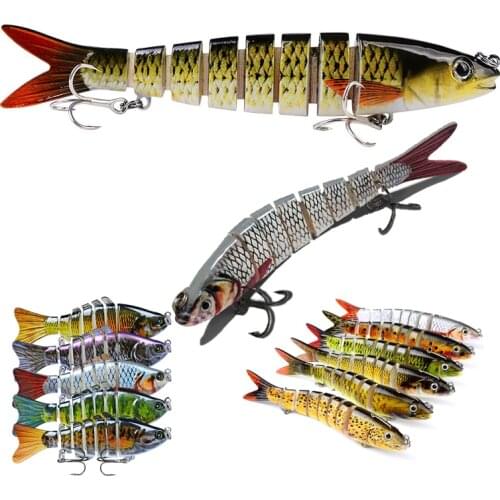 10cm 15.5g 6 Segments Fishing Lures Minnow Swim Bait Jointed Bait For Bass Isca Lifelike Crankbait