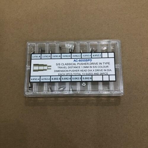 Watch accessories silver pressing set implantable stainless steel 13 bar pressing size of a total of 26