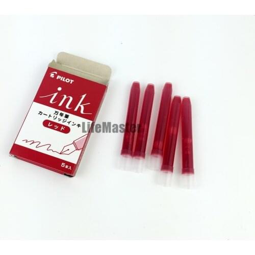 LifeMaster Pilot Ink Cartridge for Fountain Pen (5pcs ink/pack) 8 Colors Available Pen Refill Writing Supplies IRF-5S