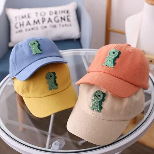 Dinosaur Embroidery Baby Baseball Caps Soft Spring Autumn Outdoor Kids Sun Hats Adjustable Children Hat Cap