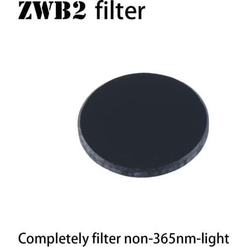 ZWB2 filter for UV 365nm light , 20.5mm diameter, 2mm thickness