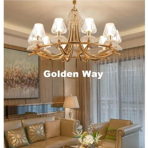 European Modern Crystal Chandelier Lights Hot Selling K9 Crystal Chandelier Crystal Shades Included E14 110-260V 100% Guaranteed