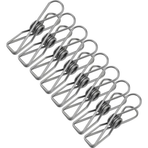 Hot 80pcs Stainless Steel Clothes Pins Utility Clips Hooks Clothesline Clip 2.2inch for Outdoor Indoor Drying Home Laundry Of
