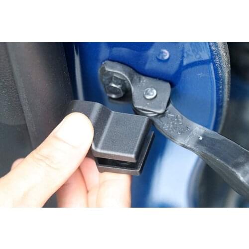 ABS Plastic Door Lock Hook Cover Gap Limitation Restruction Protect Trim for Ford Mustang 2015 2016 2017 2018 Black Cover