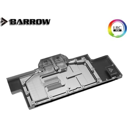 Barrow Full Coverage GPU Water Block for VGA Founder Edition NVIDIA RTX2080Ti/2080 5V ARGB 3PIN MOBO AURA SYNC BS-NVG2080T-PA