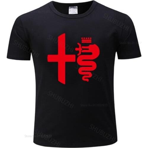 Hot sale men brand t shirt summer cotton tshirt cotton Summer Casual F1 Car Styling Alfa Romeo male tee-shirt euro size