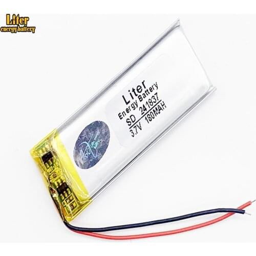 Liter energy battery Size 241837 3.7V 140mah Lithium polymer Battery With Protection Board For Bluetooth MP3 MP4 GPS battery