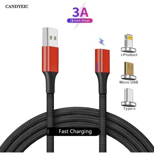 CANDYEIC Magnetic charger For Oppo Reno5 Lite USBC Magnetic Cable For Oppo Reno5 usb c cable with light