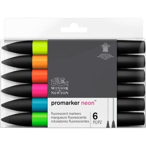 Winsor & Newton Promarkers Twin Tip Marker Pens 6 Colors & 12 Colors Blender Artist Brush Pen