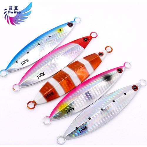 1pcs ILURE Metal Jig Lure 20g30g/40g/60g/80g/100g Slow Jigging Lead Fish Bass Baits SaltWater Luminous False Tilapia perch Pesca