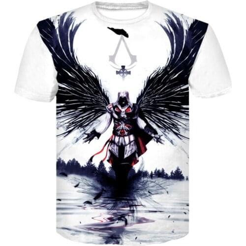 2020 mens summer casual D animal print T-shirt fashion trend street wear hip hop skateboarding T-shirt