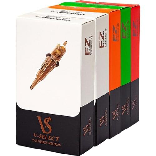100 pcs Mixed Sizes EZ V-Select Tattoo Cartridge Needle Kit Elastic Membrane Rotary Machines RL RS M1 CM