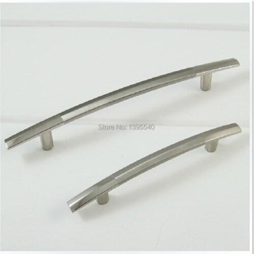 New 2pcs 96mm Modern Cabinet Drawer Handles Knobs Bridge Sample Brush Solid Wardrobe Handle Closet Zinc Alloy Handle Pulls Bars