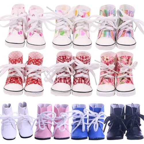 5cm Doll Shoes Boots High Top Canvas Shoes For 14.5 Inch Wellie Wisher&Nancy 1/6BJD EXO Doll Clothes Accessories Russian DIY Toy