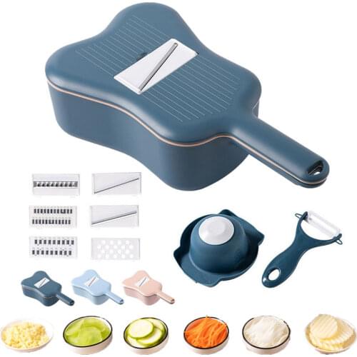 Vegetable Cutter 10 in 1 Mandoline Slicer Grater Chopper Tomato Potato Peeler Carrot Grater Salad Bowl Drain Basket Kitchen