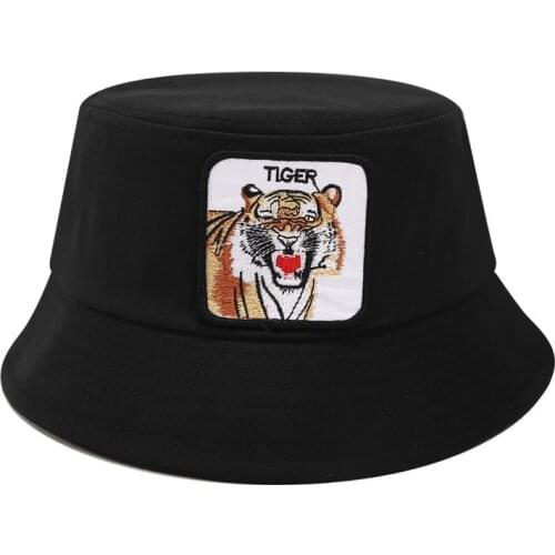 2021 Cotton Animal Flat Bucket Hat Fisherman Hat outdoor travel hat Sun Cap Hats for men and Women 08