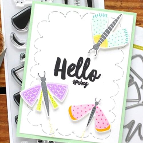 Layering Fluttering Butterflies Transparent Clear Silicone Stamp/Seal for DIY ScrapbookingPhoto Album Decor Card Making 4x8inch