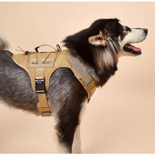 Adjustable Tactical Dog No-Pull Harness , Dog Vest Harness for Walking Hiking Training