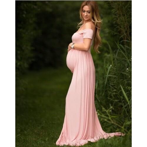 Maternity Photography Props Pregnancy Clothes Maxi Maternity photography Dress Cotton Maternity Dress For photography Props