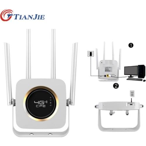 RJ45 Wireless 4G Router Hotspot Sim-Card-slot Unlocked Mobile-Wifi 150mbps CAT4 Antenna Broadband High-Gain LTE TDD gateway CPE