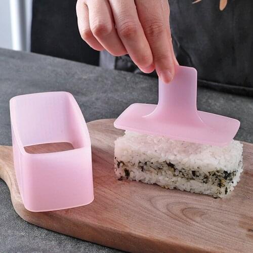 Pink Rectangular DIY Sushi Mold Sushi Tools Onigiri Rice Ball Food Press Sushi Maker Mold Sushi Kit Japanese Kitchen Accessory