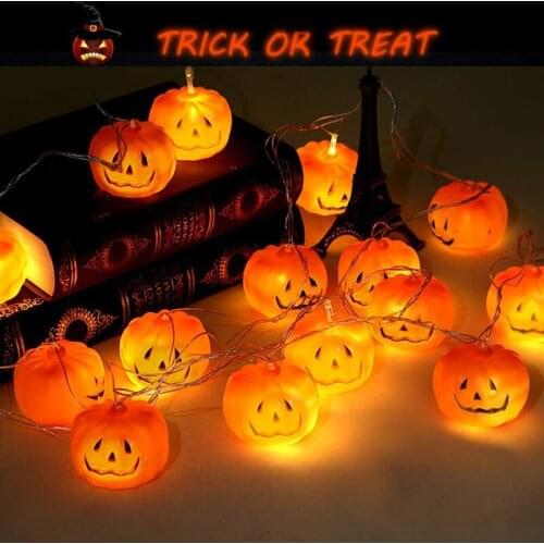 LED Creative Pumpkin Lamp String Lantern Halloween Battery Ins Style Decorative Lantern String Light for Home Decoration