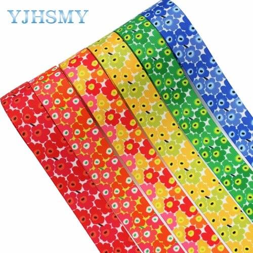 1"(25mm),10yards Spring flowers Thermal transfer Printed grosgrain Ribbons,DIY Clothing Decorations L-20430-312