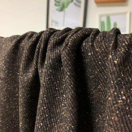 White waxberry 150cm 360g/m Brown black twill wool tweed fabrics clothes Garment sewing materials Free shipping