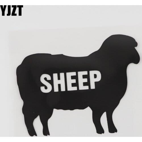 YJZT 10.1CMX8.1CM Cartoon Animal Sheep Vinyl Decoration Car Sticker Decals 8C-0003