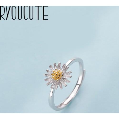 Vintage Punk Daisy Flower Rings for Women Men Fashion Retro Antique Finger Ring Fashion Party Jewelry 2020 NEW
