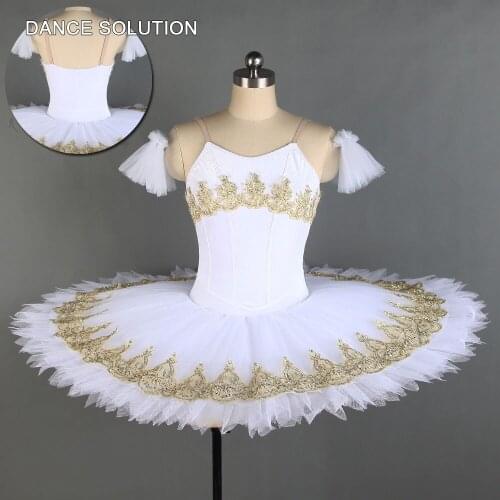 Women Children Stage Dance Pancake Tutu Ballet Dancing Tutus for Ballerina White Vlevet Top Pleated Tulle Dress Costumes BLL131
