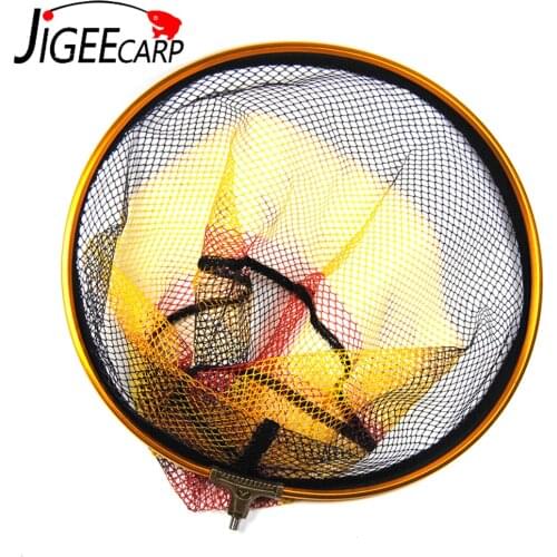 JIGEECARP 1PC Round Landing Net Head Spare with 8mm Male Thread Mesh 5 X 5mm Diameter 30cm 35cm for Option Bank Rock Carp