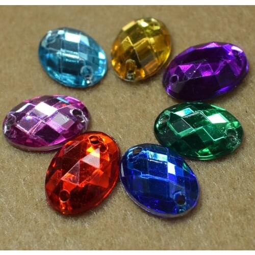 100PCS Mixed Shapes Crystal Diamond Sew on Rhinestones Sew on Crystals Mixed Color Acrylic Sewing Stones for DIY Decoration