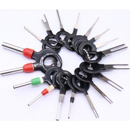 18Pcs Automotive Plug Terminal Remove Tool Set Key Pin Car Electrical Wire Crimp Connector Extractor Kit Accessories