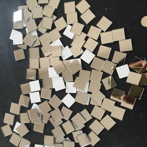 1x1cm Small Glass Square Craft Mirrors Bulk 200 Pieces Mosaic Tiles