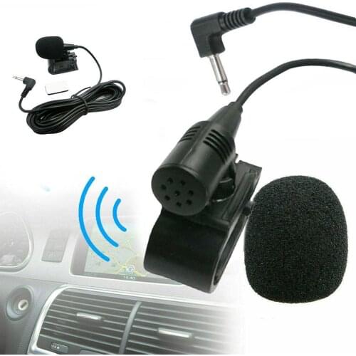 3.5mm Mic Stereo Jack Mini Mic 300cm Long Wired Handsfree For PC Audio Car DVD Player Microphone External Radio Car GPS G9O1