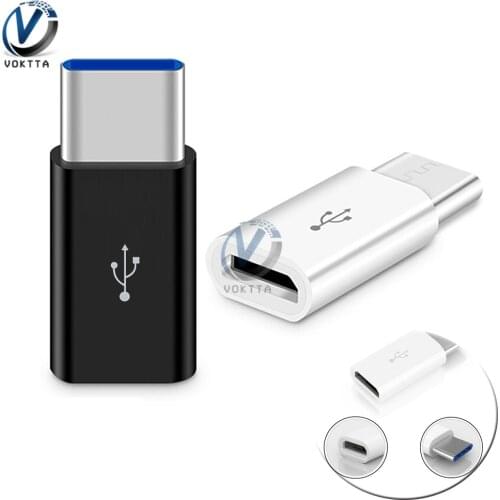 3Pcs Mini Micro USB to Type C Adapter Connector For Phone Support Black White USB 3.1 Type-C