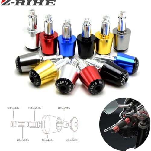 7/8'' 22mm CNC Aluminum motorcycle handlebar hand handle bar grips ends For Yamaha FZ6 2006-2010 TMAX 500 TMAX 530 XC-W EXC