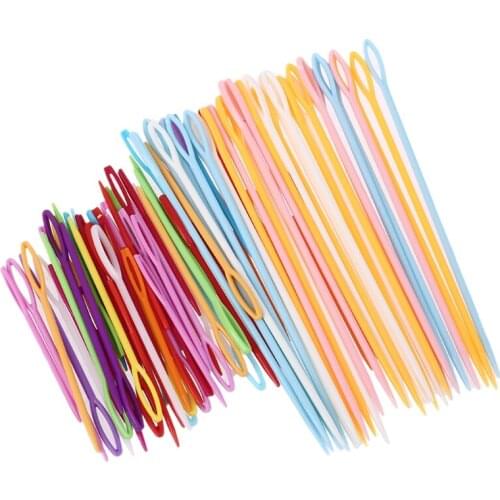 90 Pcs/Set 9cm/7cm/15cm Plastic Sewing Needles Crochet Hook DIY Sweater Weaving Tool Tapestry Knitting DIY Wool Yarn