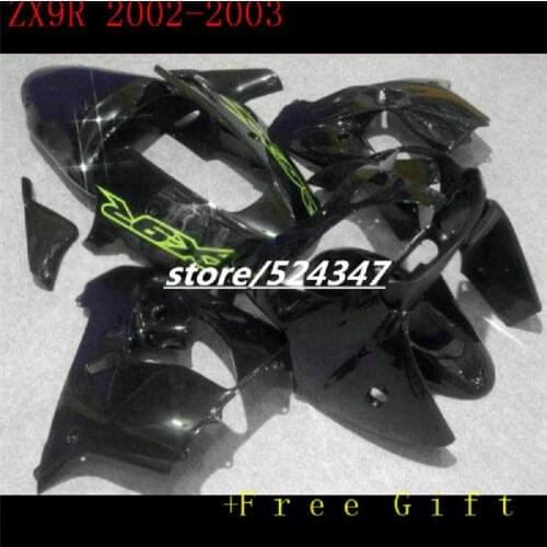 Black ZX 9R 02-03 ZX9R Fairing For Kawasaki ZX9R 2002 2003 ZX9R 02 03 Fairing Kits Compression Fairing