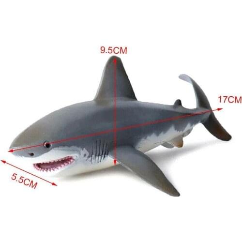 ChildrenS Simulation Marine World Wild Animal Plastic White Model Model Toy Shark Static Great Ornaments N9Y9