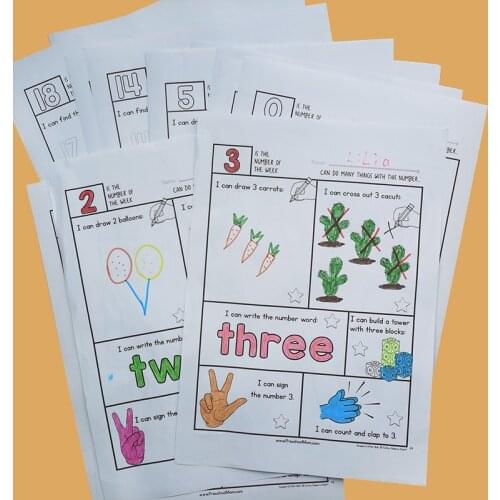 Baby Learn 0-30 Number Writing Paper Workbook Learn English Math PRESCHOOL Coloring Fun Books Educational Toys for Children