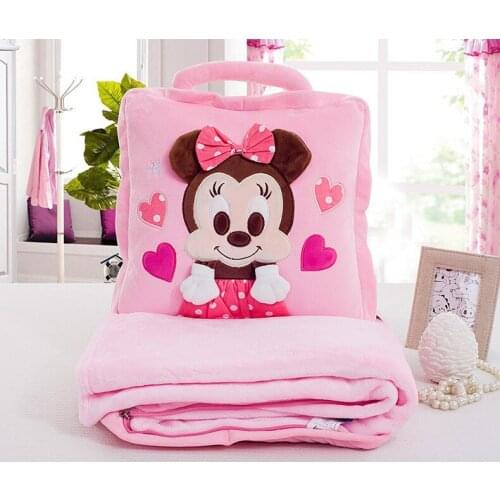 Disney Blanket Children Carton Mickey Minnie Blanket Baby Nap Blanket Summer Air Conditioning Soft Blanket