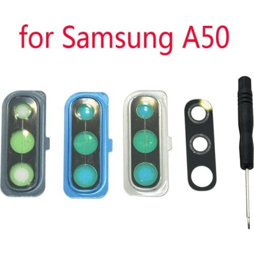 For Samsung Galaxy A50 A505 A505F A505FN A505FM A505GN Phone Housing Frame New Back Camera Safety Glass Lens Cover + Tools